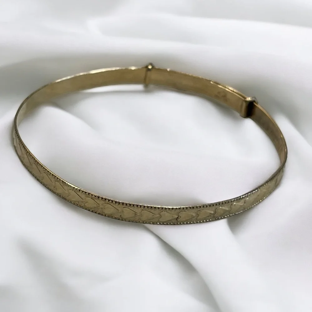 14KT GF Adjustable Heart Baby Bracelet